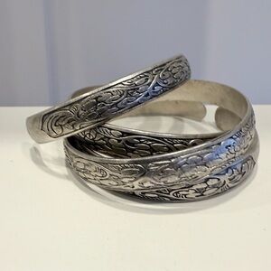 Genuine Moroccan Silver Engraved Bangles